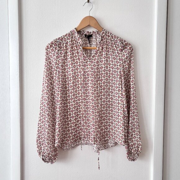 Maje Flowing Printed Jacquard Top - Picture 4 of 9